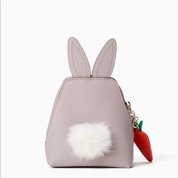 NWT Kate Spade “Hop to It”Leather Bunny Coin Purse - Picture 3 of 6